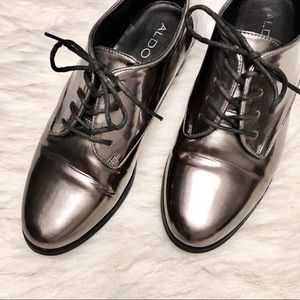 ALDO | Metallic Lace Up Oxfords